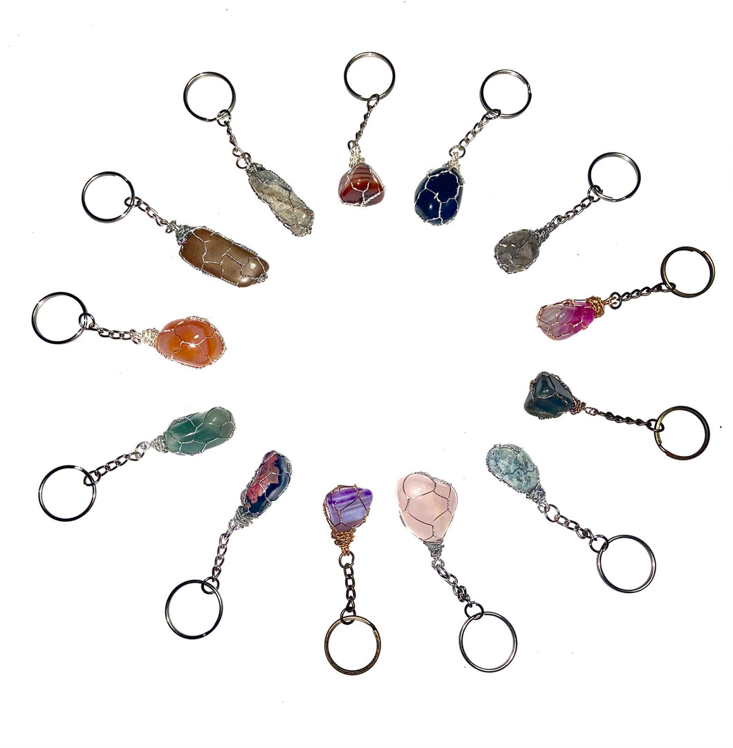 Healing stone key chain